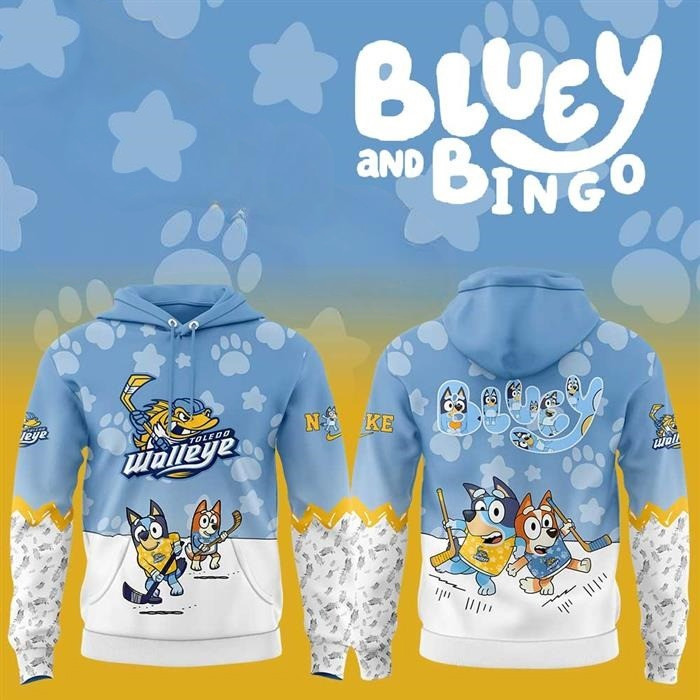 Toledo Walleye Pokemon Peanut Bluey Hoodie Gift Ideas For Hockey Fans