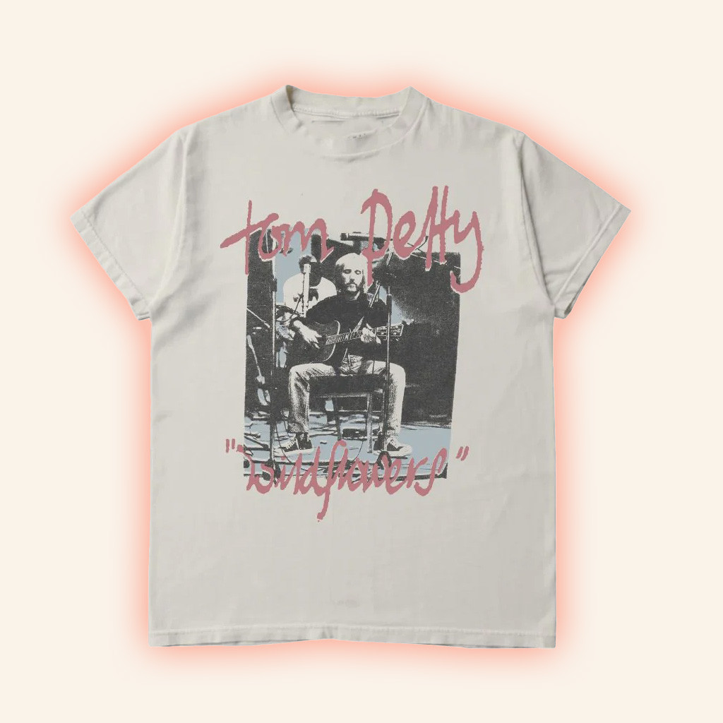 Tom Petty Merch Wildflowers Concert T-Shirt Birthday Gifts For Music Lovers