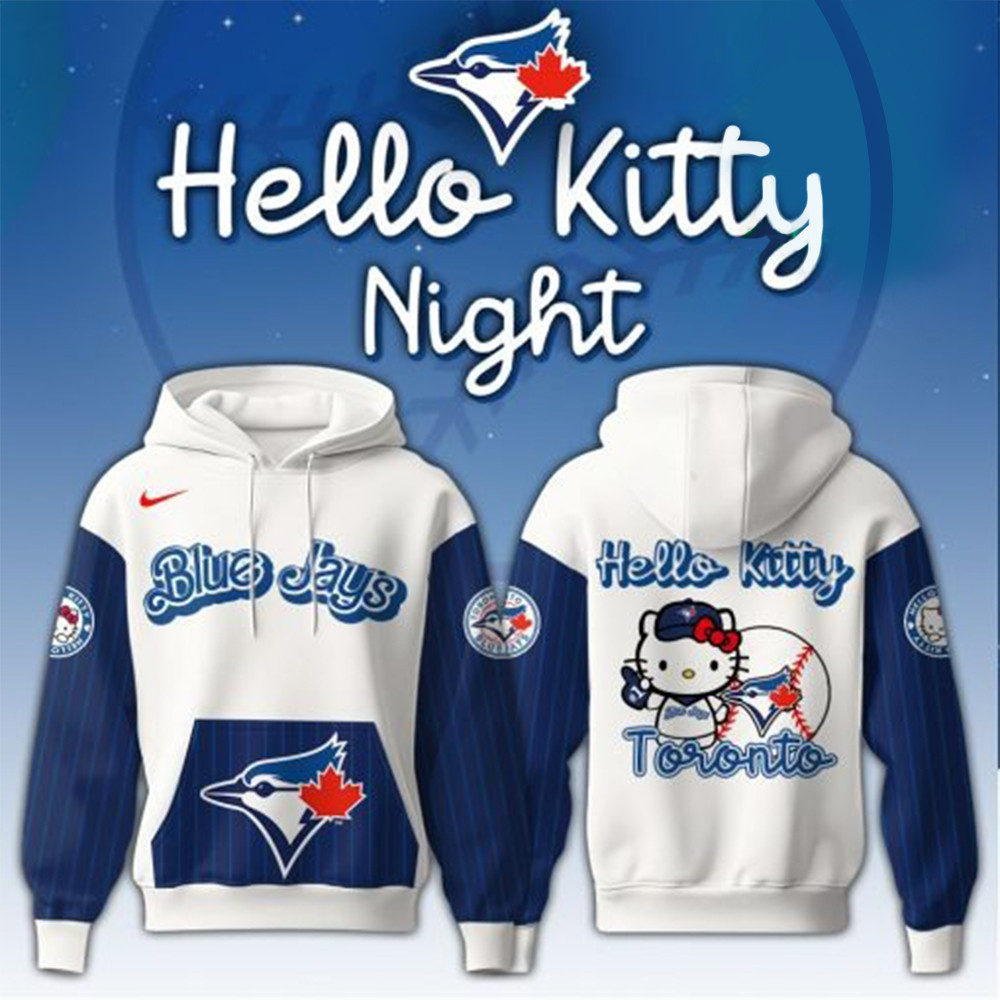 Toronto Blue Jays x Hello Kitty Game Night Edition Hoodie Basketball Fan Gift Ideas