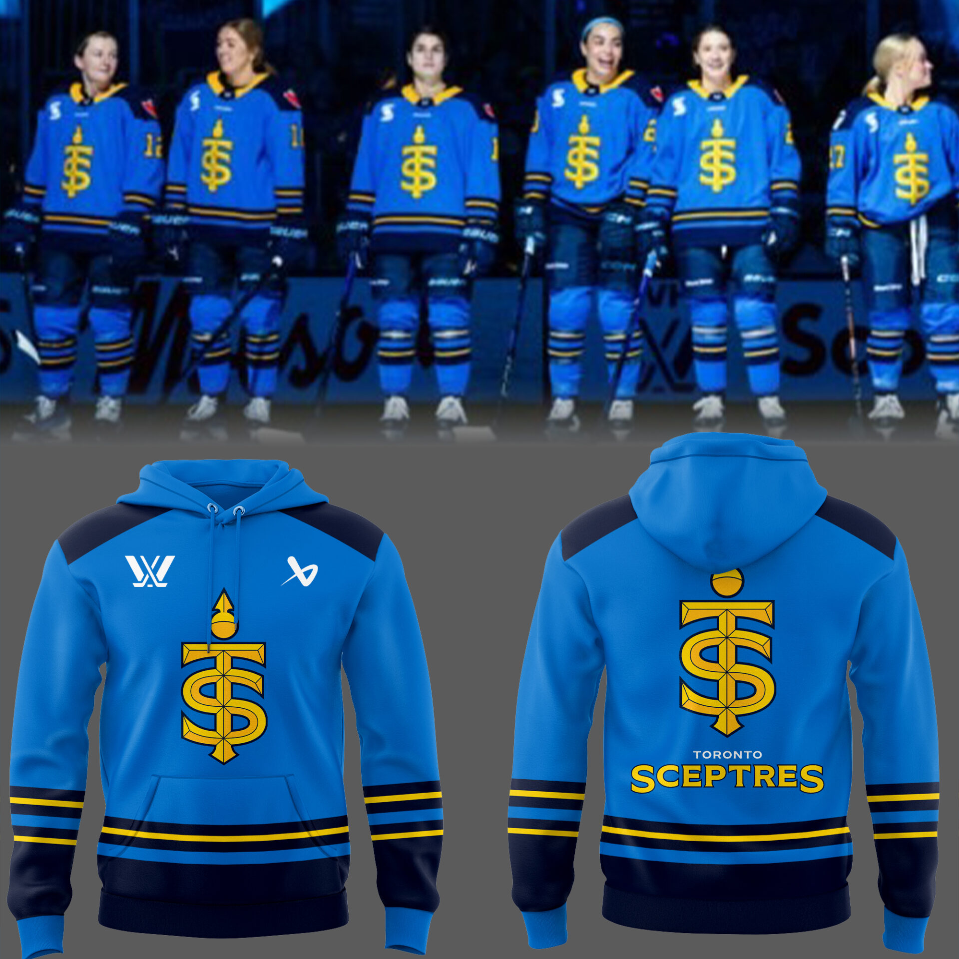 Toronto Sceptres Hockey Blue Hoodie Gifts For Hockey Player