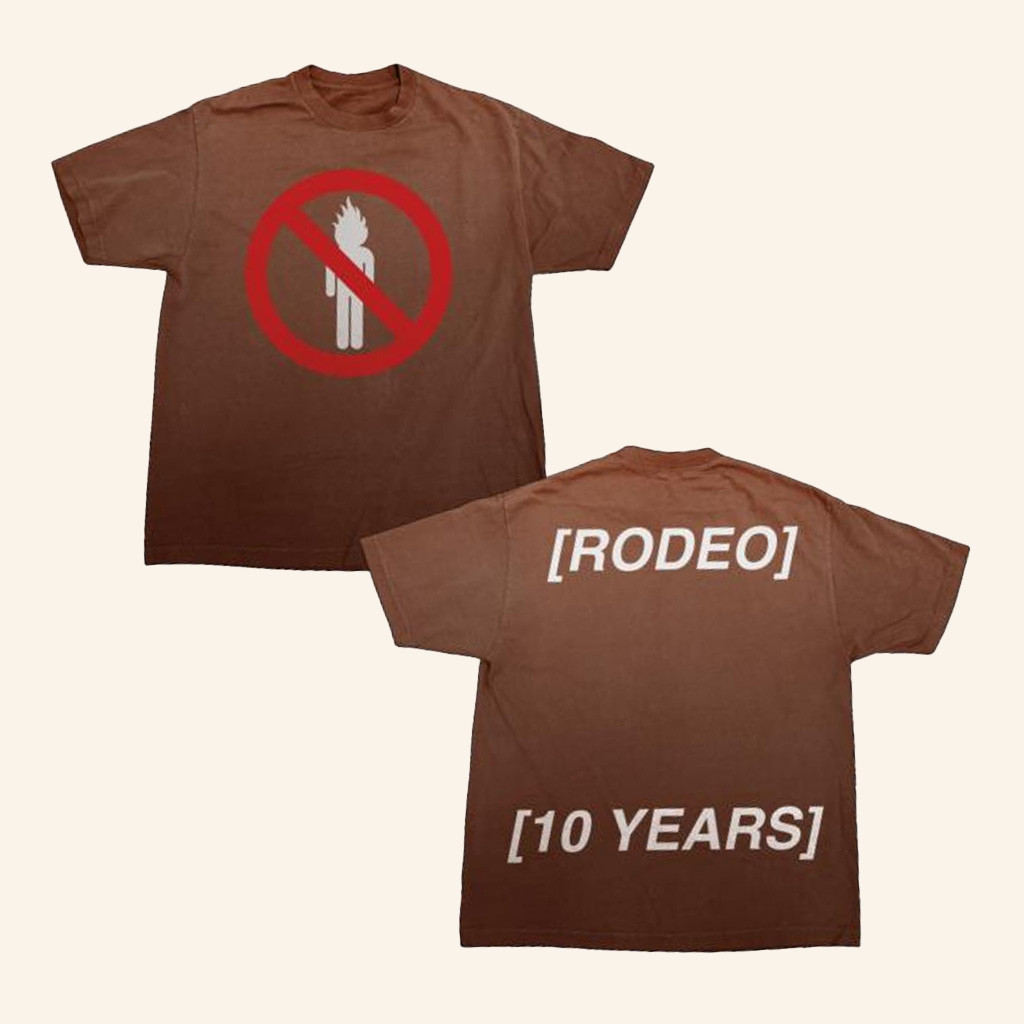 Travis Scott Merch Rodeo 10 Years La Flame T-Shirt Gift Ideas For Husband
