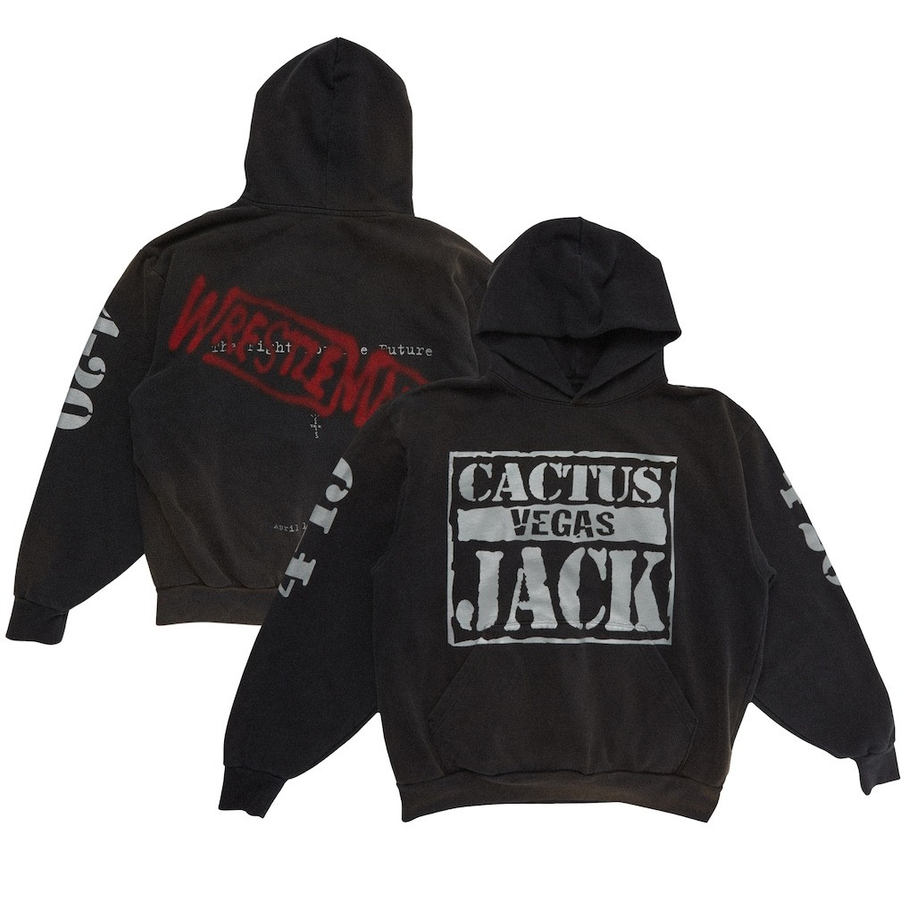 Travis Scott WWE Cactus Jack Merch Hoodie CJ X WWE WrestleMania Pullover Hoodie Gifts