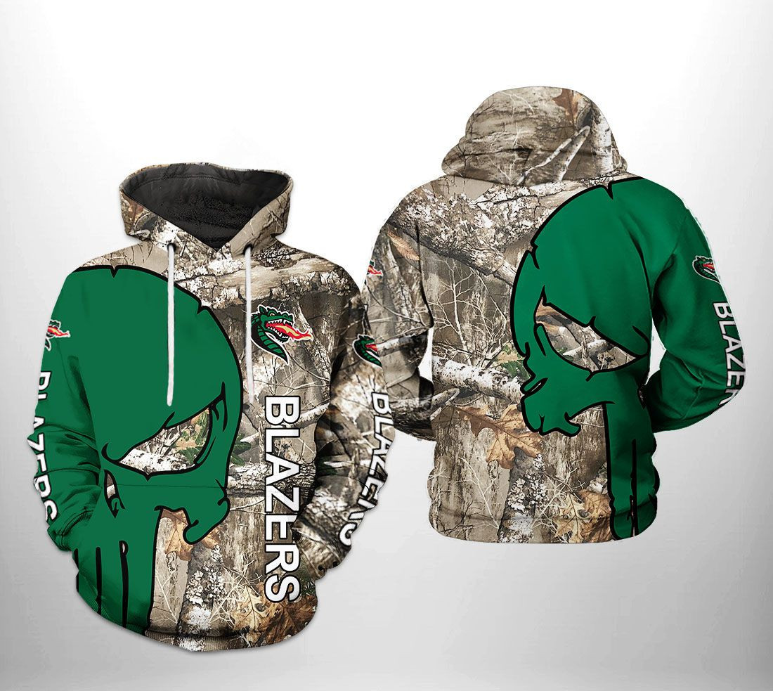 UAB Blazers NCAA Camo Veteran Hunting Hoodie  Zip Hoodie