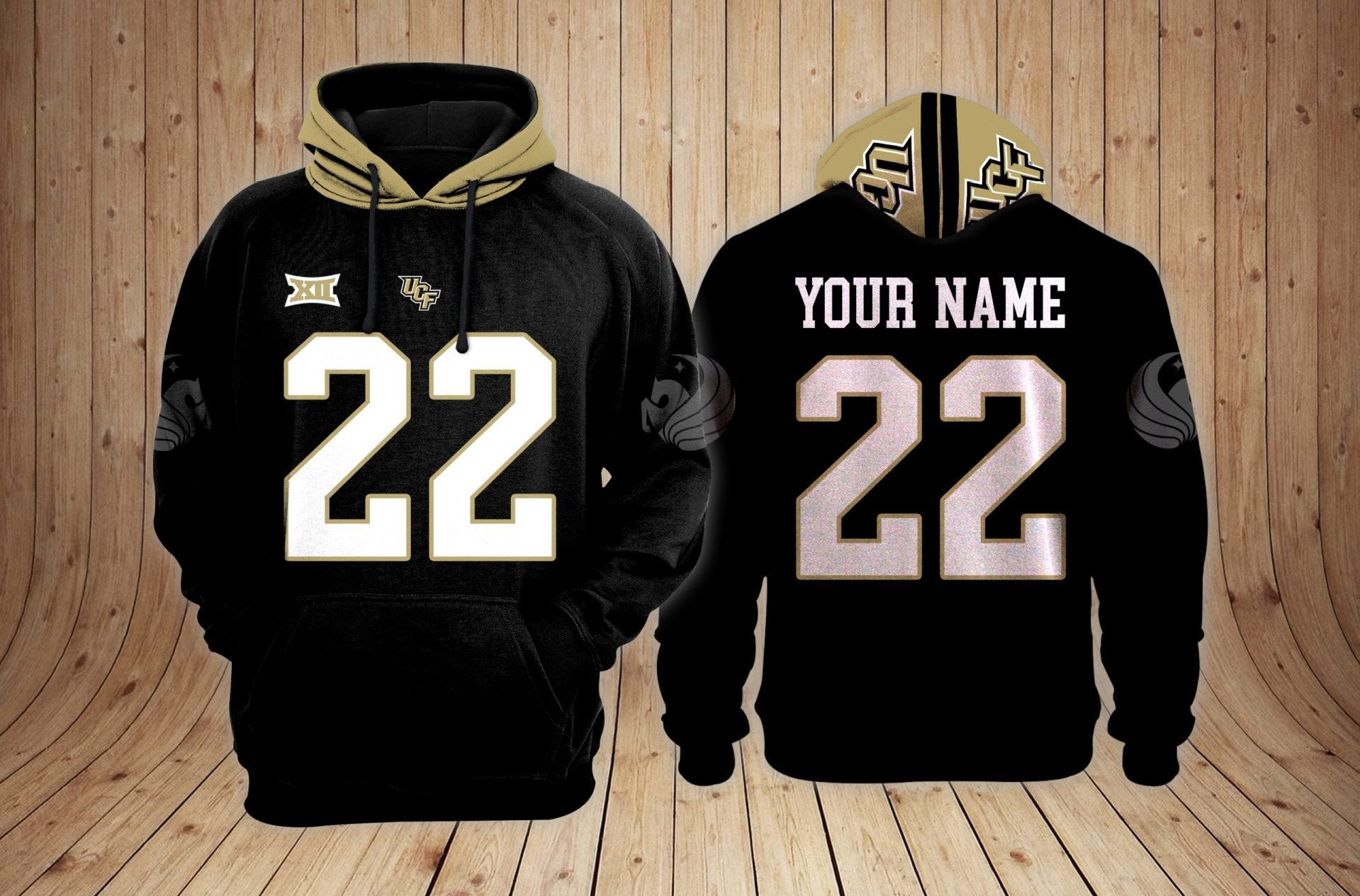 UCF Knights Football Custom 3D printed Sweatshirt Hoodie Zipped Hoodie