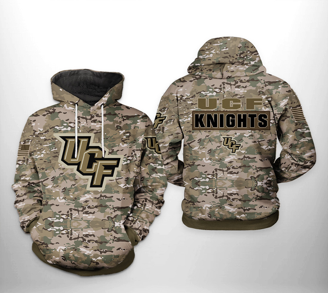 UCF Knights NCAA Camo Veteran Hoodie  Zip Hoodie