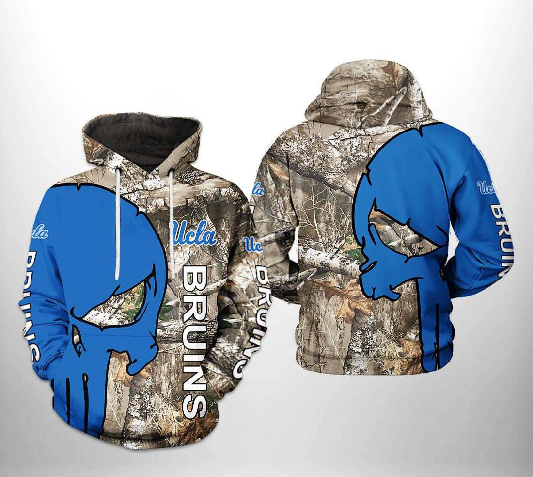 Ucla Bruins NCAA Camo Veteran Hunting Hoodie  Zip Hoodie