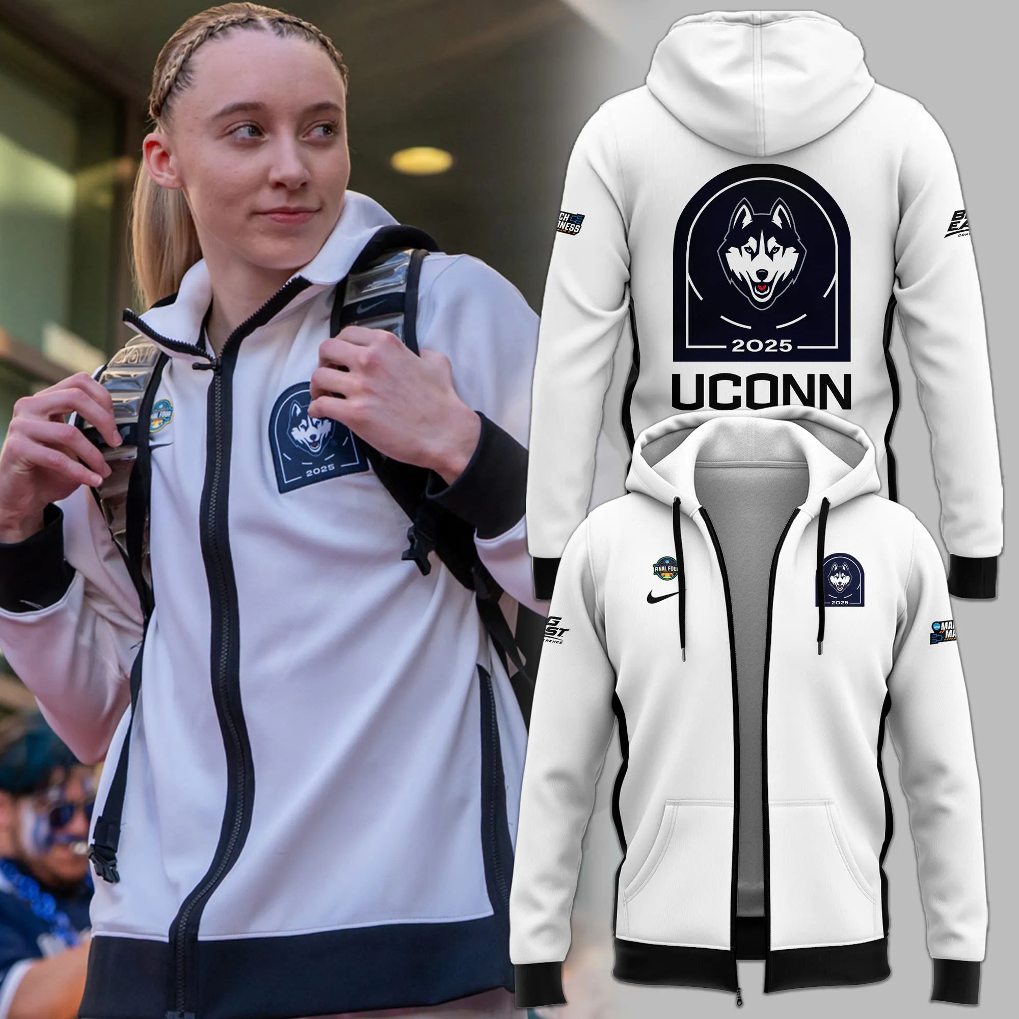 UConn Huskies WomenÃ¢â‚¬â„¢s Basketball Zip Hoodie 2025 Gifts For Basketball Fan