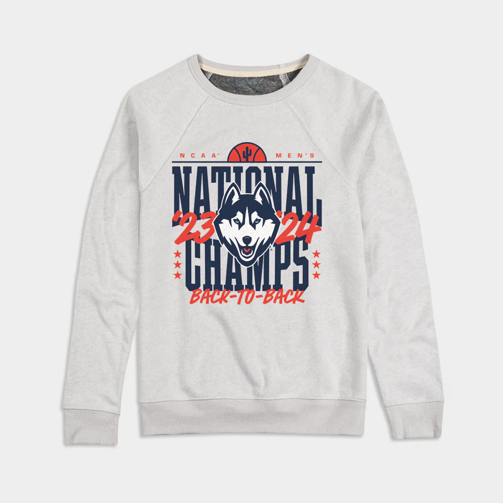 UConn MenÃ¢â‚¬â„¢s Basketball 2023 and 2024 Champions Sweatshirt Gift For Basketball Lover