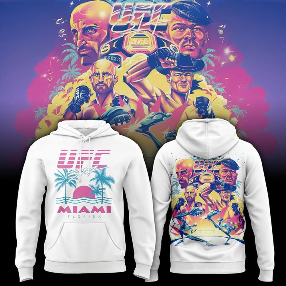 UFC Miami Artist Series 2025 Hoodie Gift Ideas For Husband