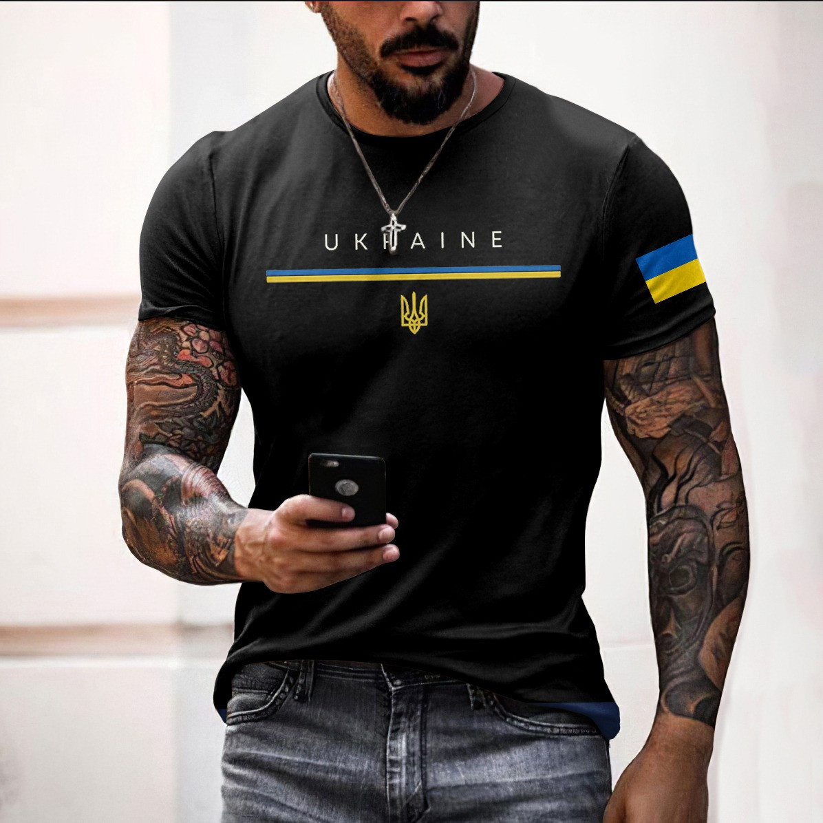 Ukrainian Trident Symbol Zelensky Shirt Ukraine T-Shirt Gifts For Husband