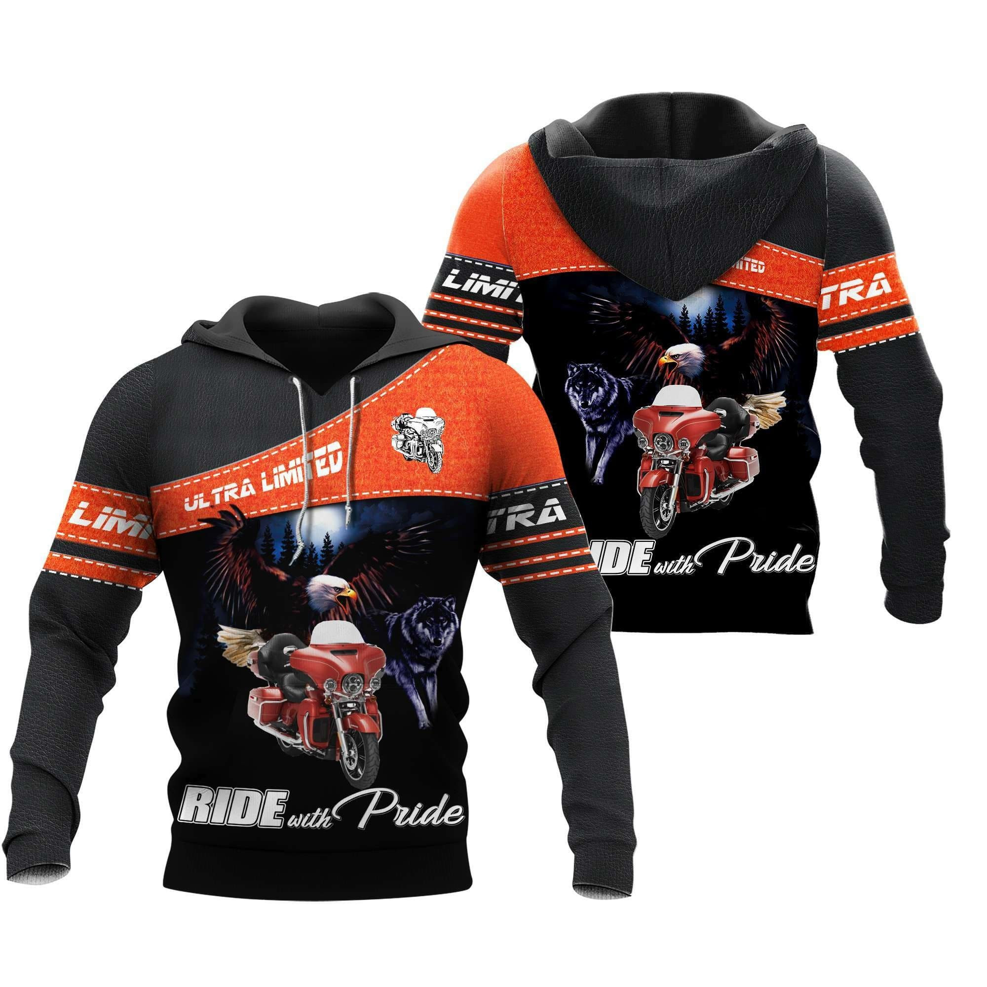 Ultra Limited Ride With Pride 3D printed Sweatshirt Hoodie Zipped Hoodie