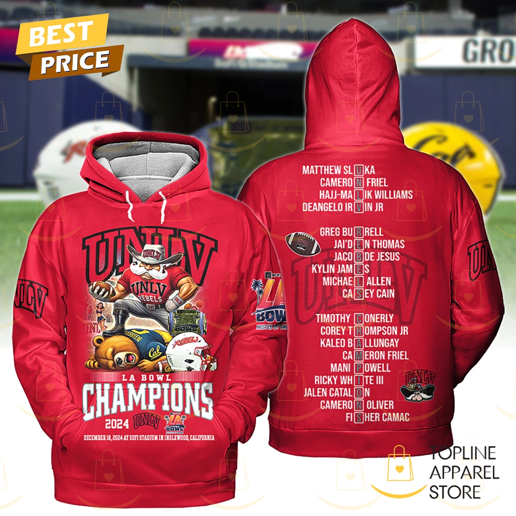 UNLV Rebels LA Bowl Champions 2024-2025 Hoodie