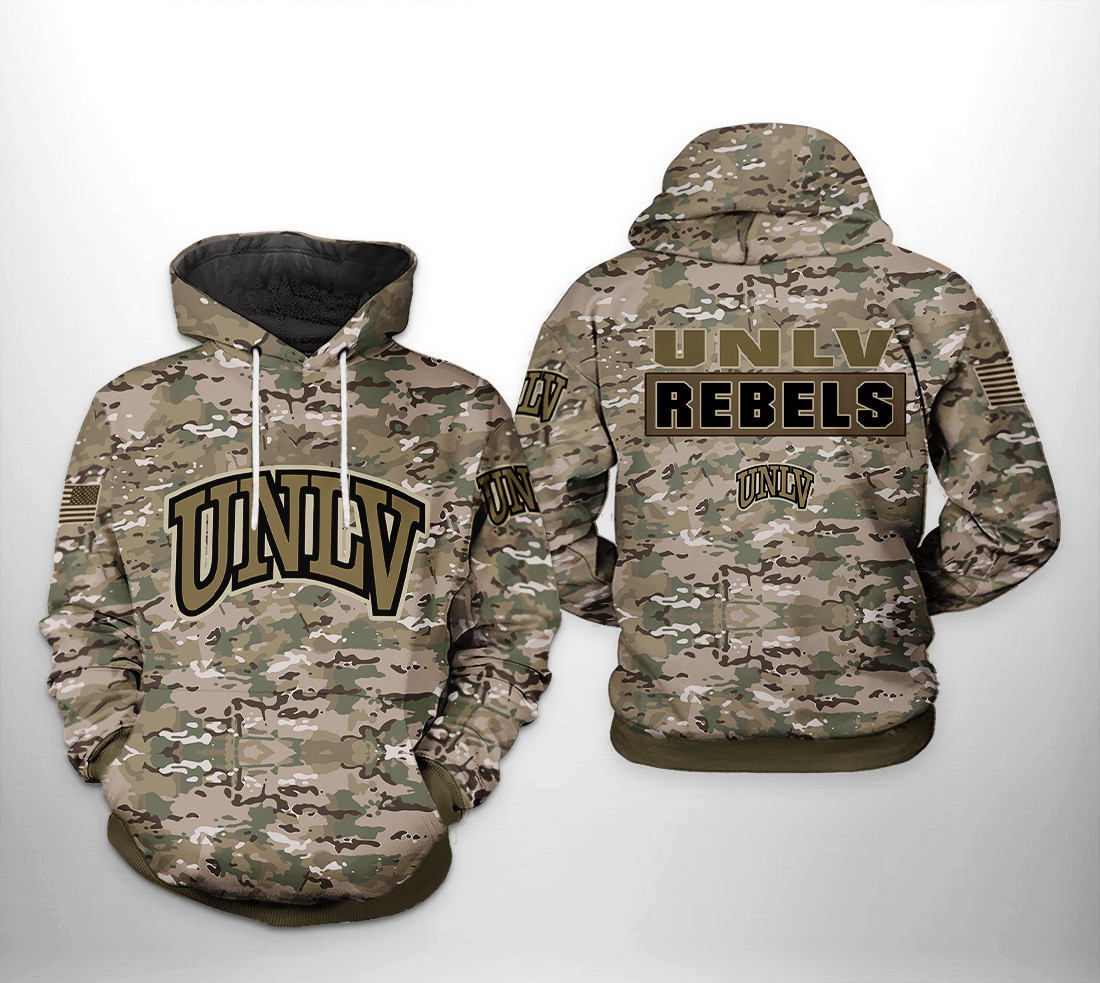 UNLV Rebels NCAA Camo Veteran Hoodie  Zip Hoodie