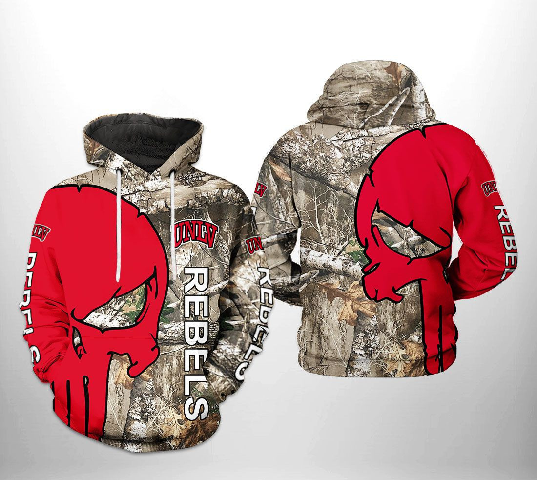 UNLV Rebels NCAA Camo Veteran Hunting Hoodie  Zip Hoodie