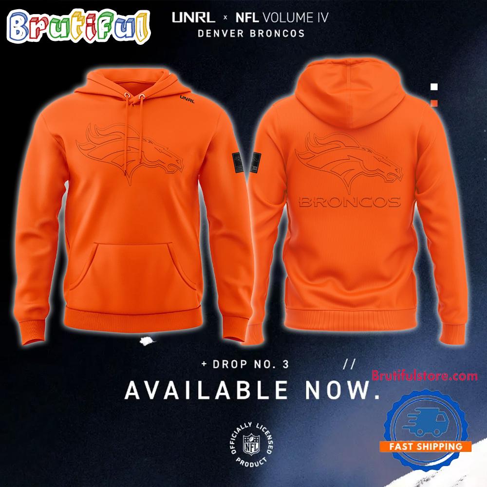 UNRL x NFL Denver Broncos Crossover Hoodie II Off For Fans
