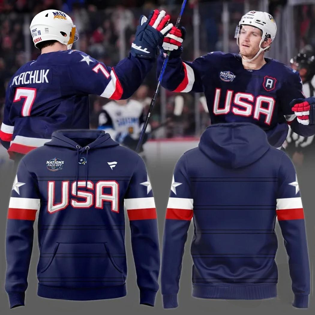 USA Hockey 2025 Blue Hoodie Unique Gifts For Hockey Lovers
