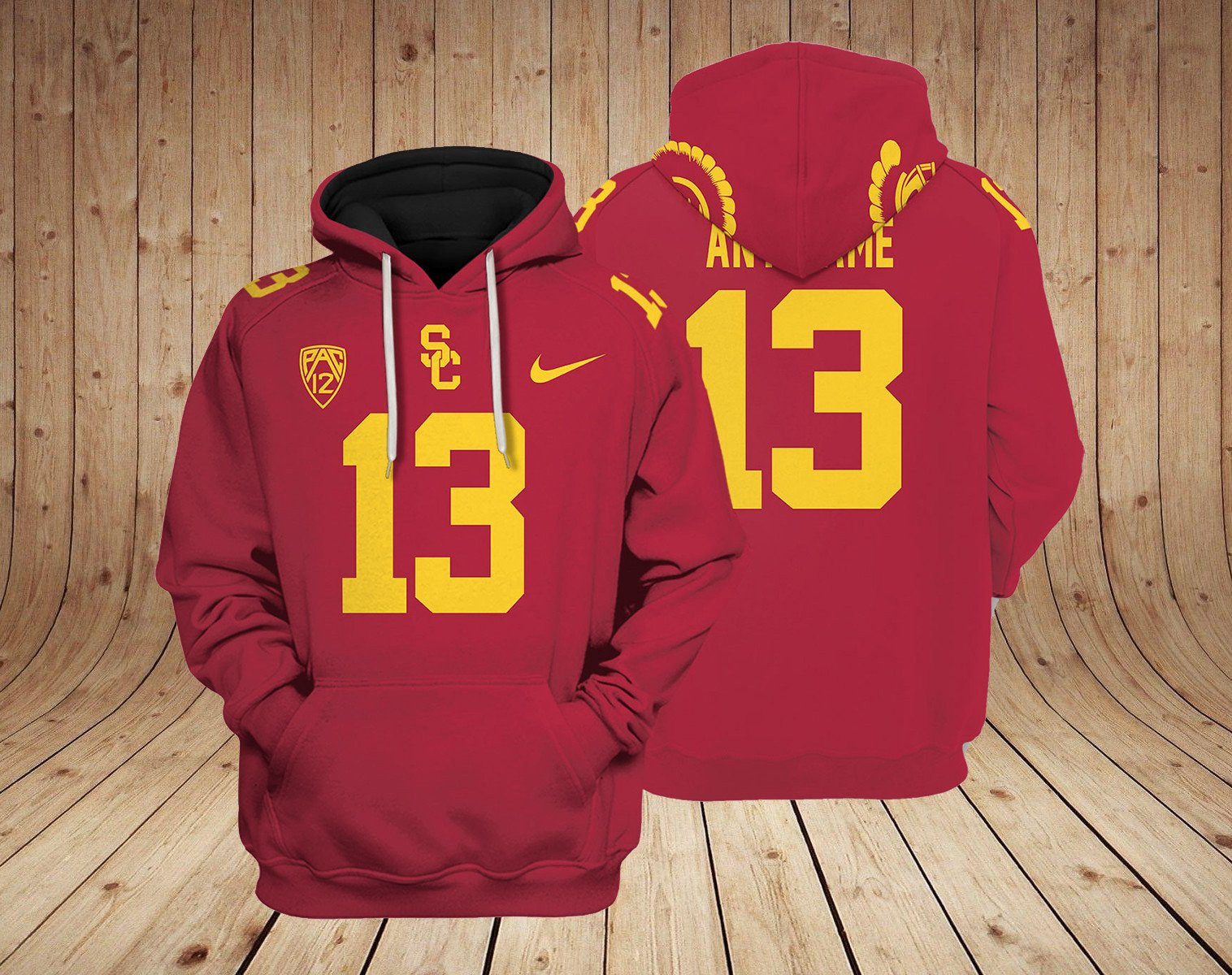 USC Trojans Football Custom 3D printed Sweatshirt Hoodie Zipped Hoodie
