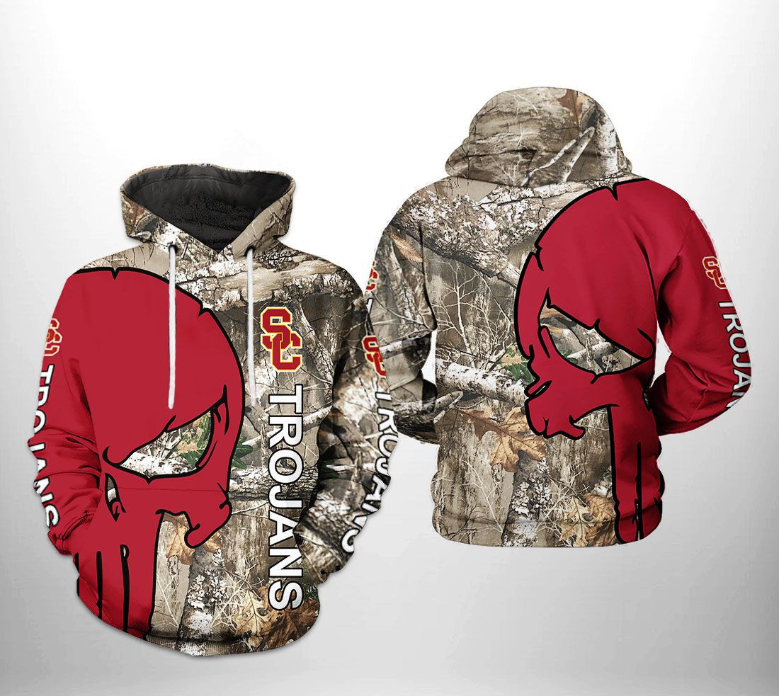 USC Trojans NCAA Camo Veteran Hunting Hoodie  Zip Hoodie