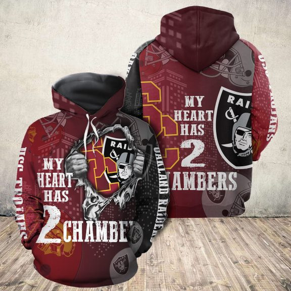 Usc Trojans Vs Oakland Raiders Hoodie  Zip Hoodie Version 850