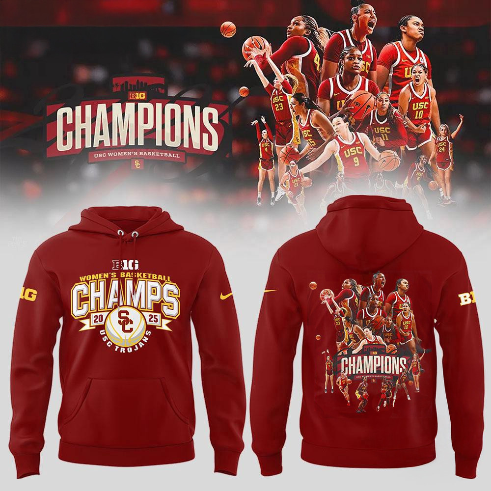 USC Trojans WomenÃ¢â‚¬â„¢s Basketball 2025 Champions Hoodie Cool Gifts For Basketball Fans