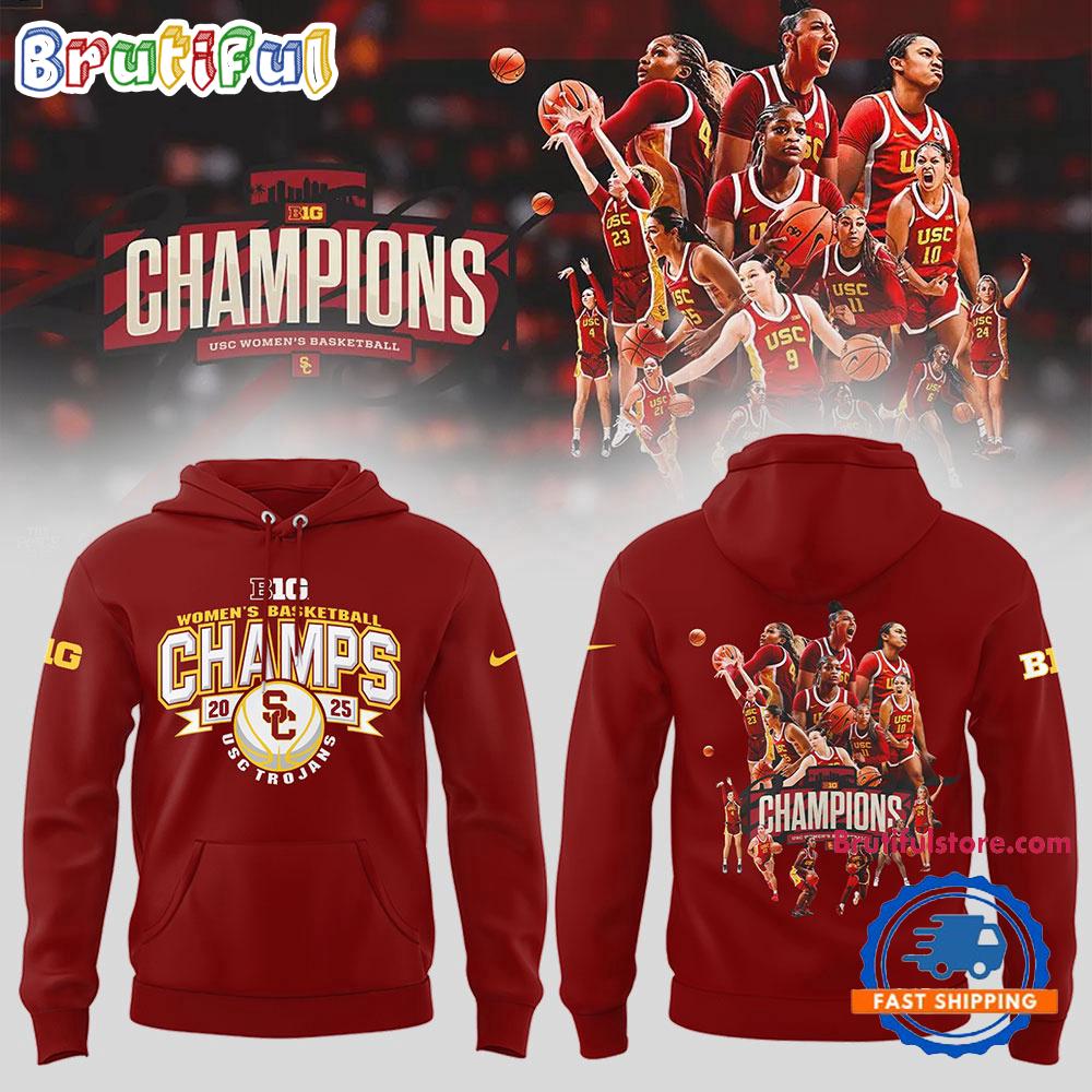 USC Trojans Womens Basketball 2025 Champions Limited Hoodie Shirt