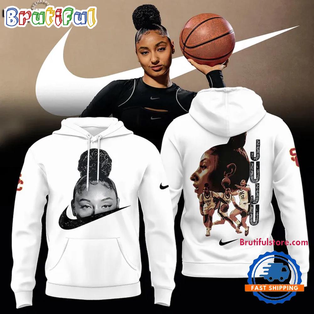 USC Trojans Womens Basketball JuJu Watkins 3D Print White Hoodie