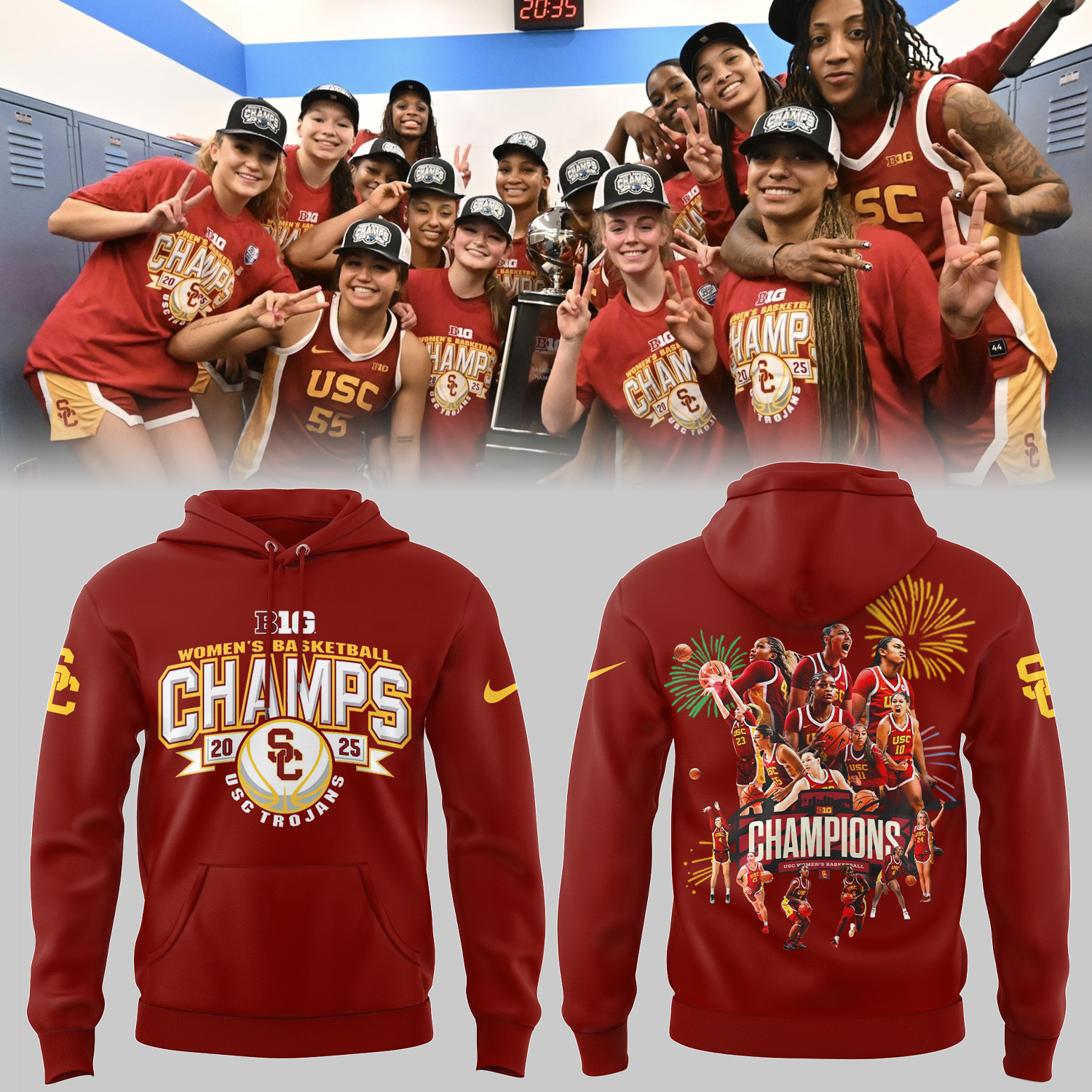 USC WomenÃ¢â‚¬â„¢s Basketball x CHAMPIONS Hoodie Gifts For Basketball Player