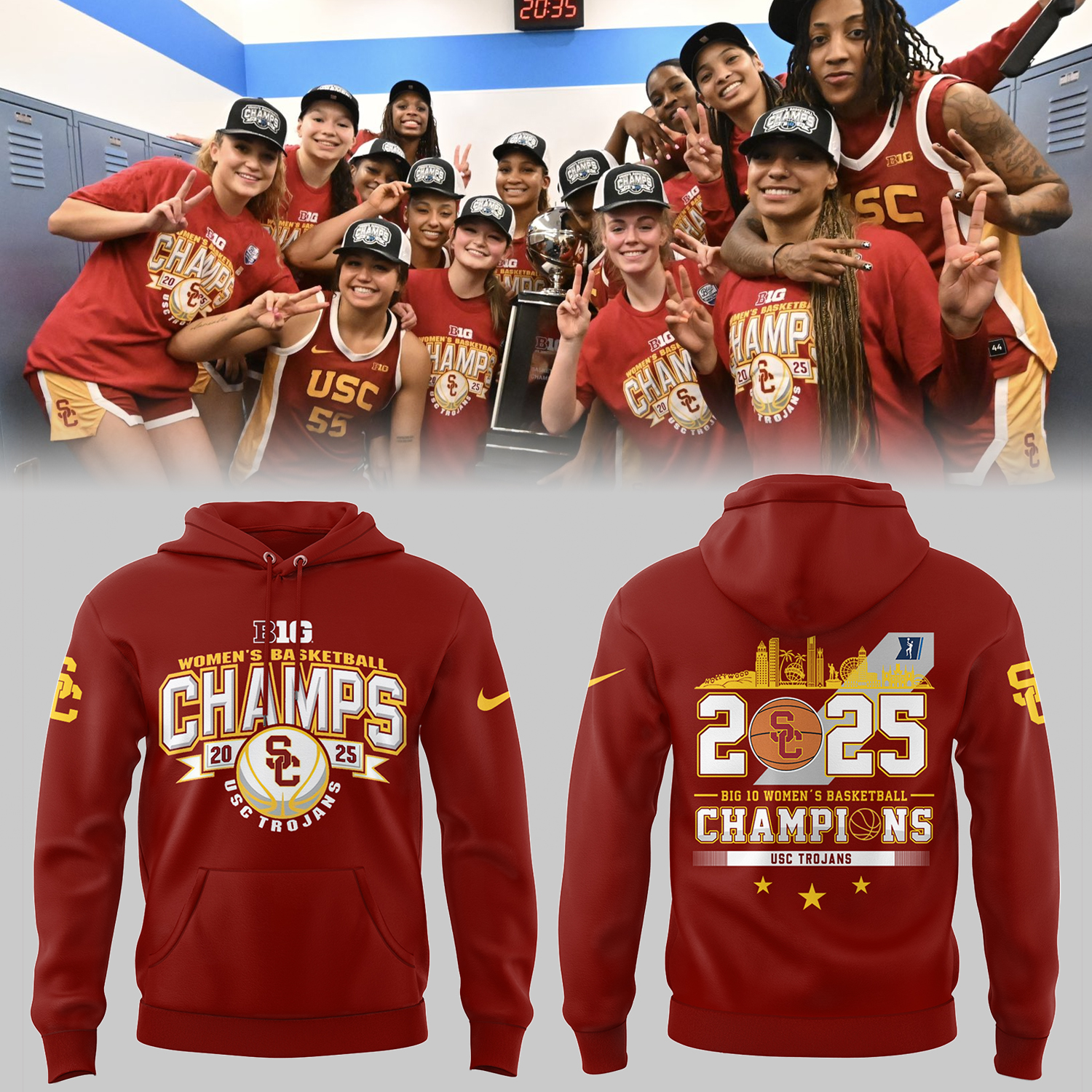 USC WomenÃ¢â‚¬â„¢s Basketball x CHAMPIONS Hoodie Good Gifts For Basketball Players