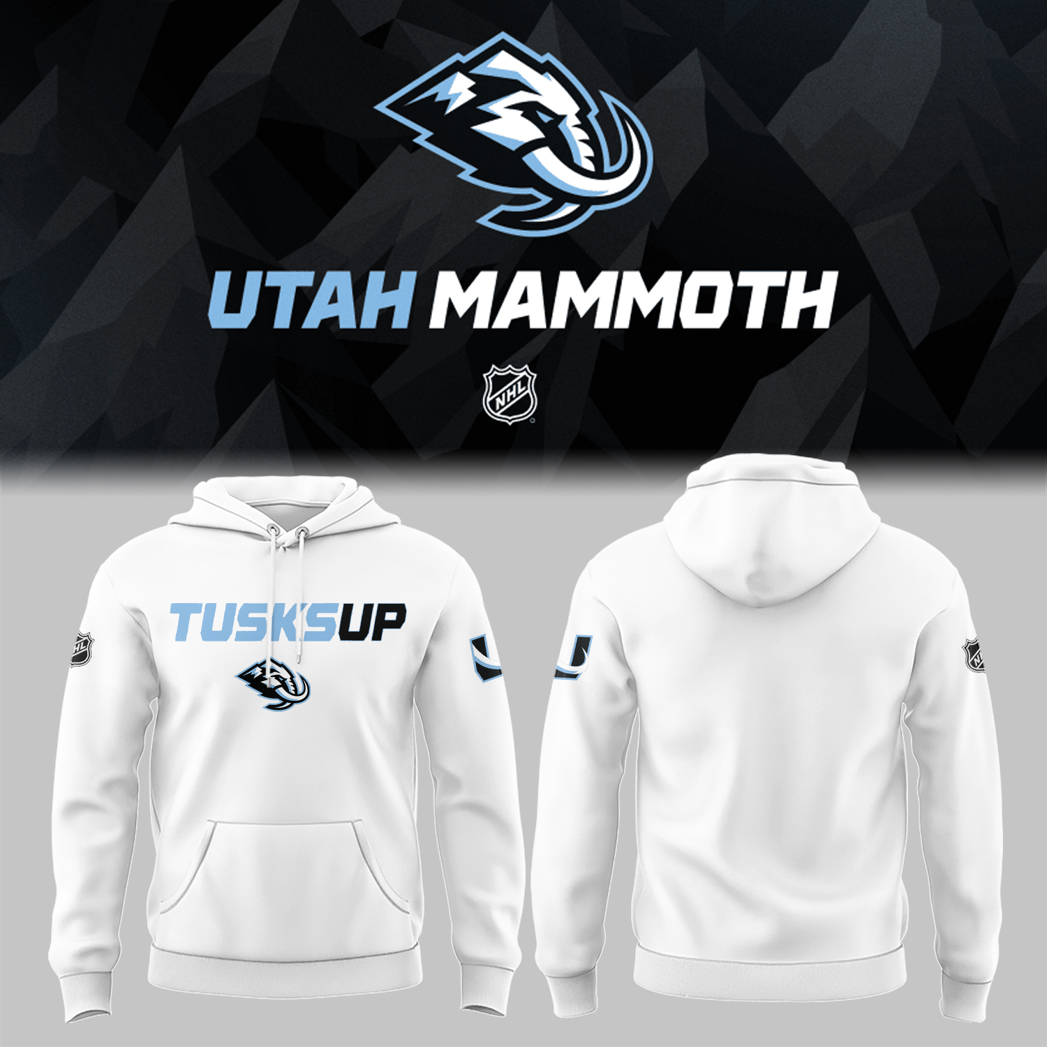 Utah Mammoth Tusks Up Unleashed The Ice Age Returns Hoodie Hockey FatherÃ¢â‚¬â„¢s Day Gifts