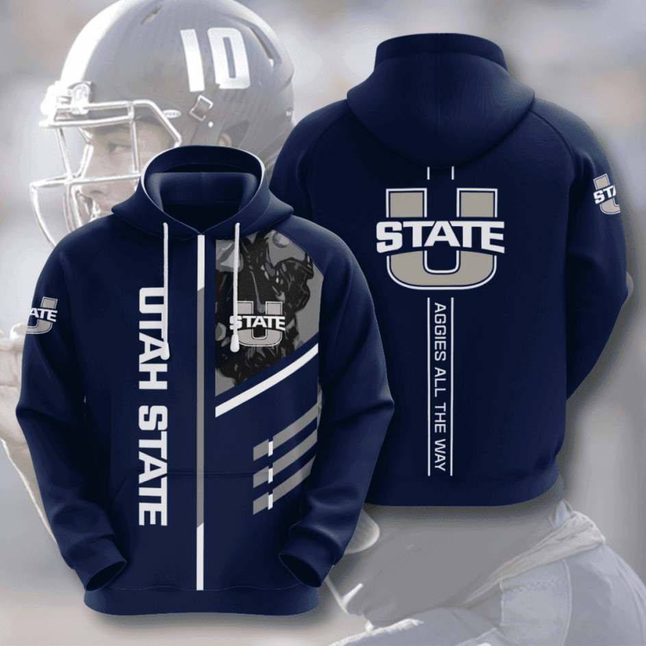 Utah State Aggies American Football Hoodie  Zip Hoodie