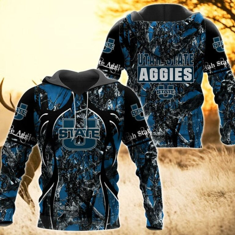 Utah State Aggies Camo Hunting 3D printed Sweatshirt Hoodie Zipped Hoodie