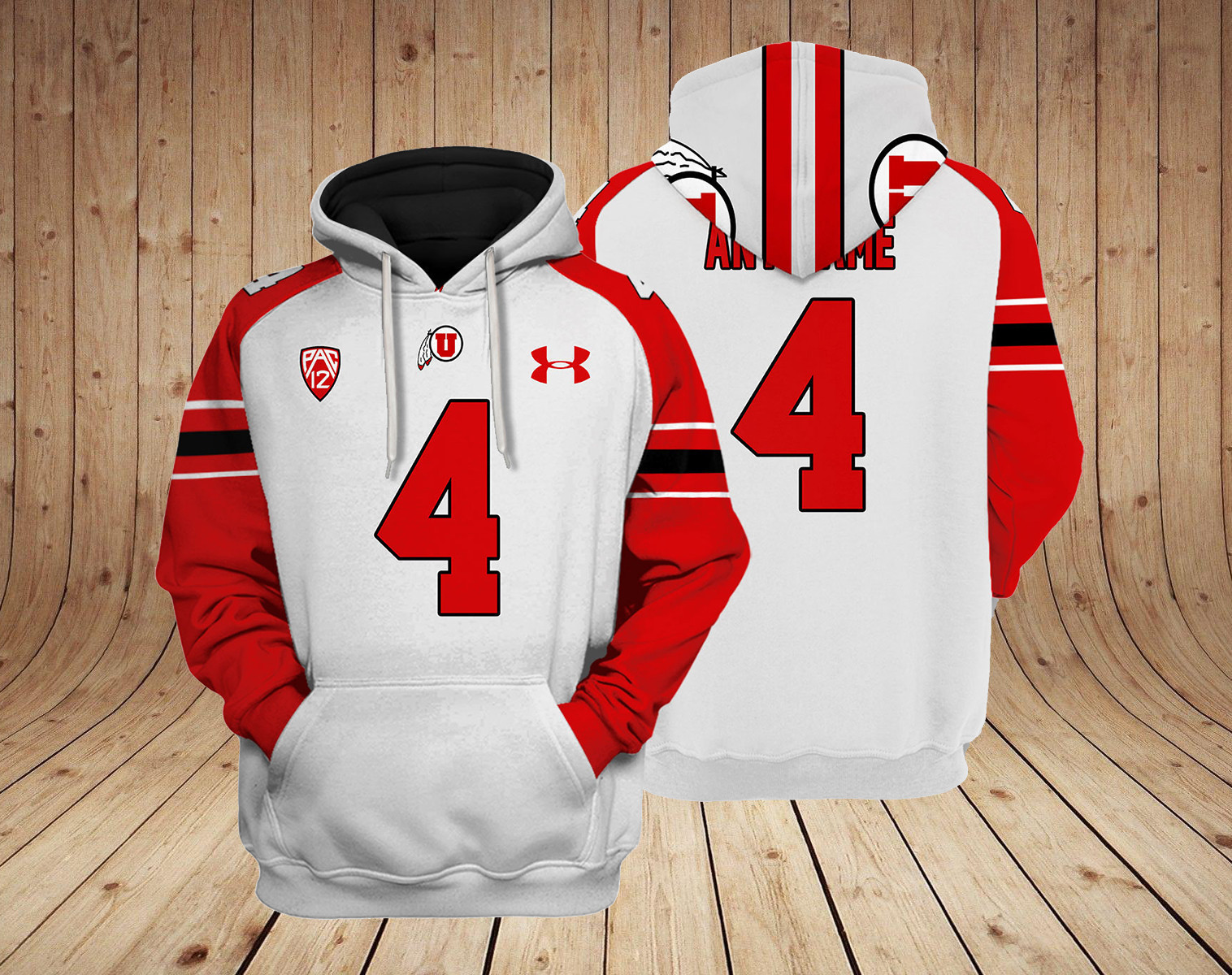 Utah Utes NCAA Custom 3D Hoodie PT19119