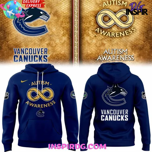 Vancouver Canucks Autism Awareness 2025 Hoodie