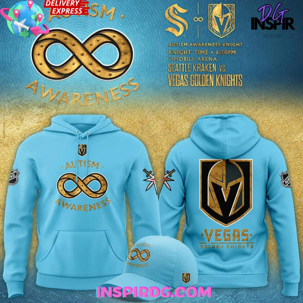 Vegas Golden Knights Autism Awareness 2025 Hoodie