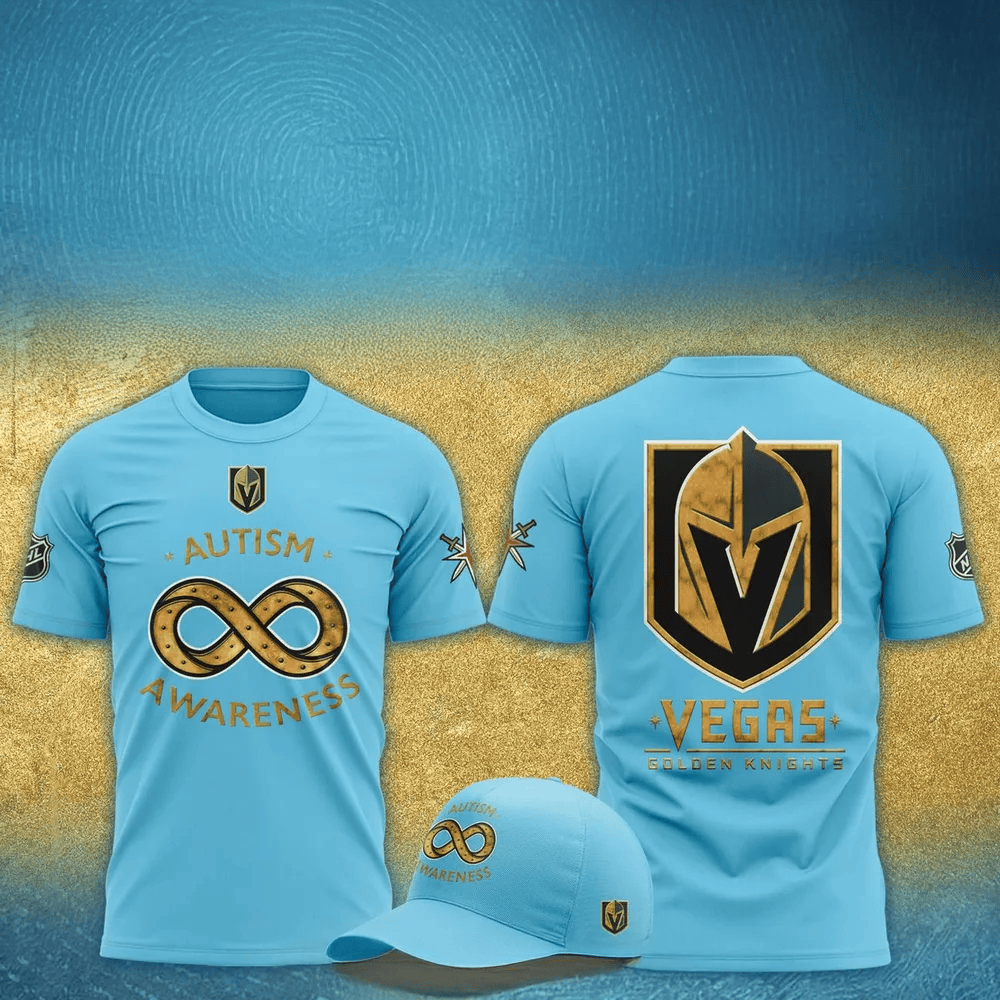 Vegas Golden Knights Autism Awareness 2025 T-Shirt Vegas Golden Knights Merch Gifts For Husband