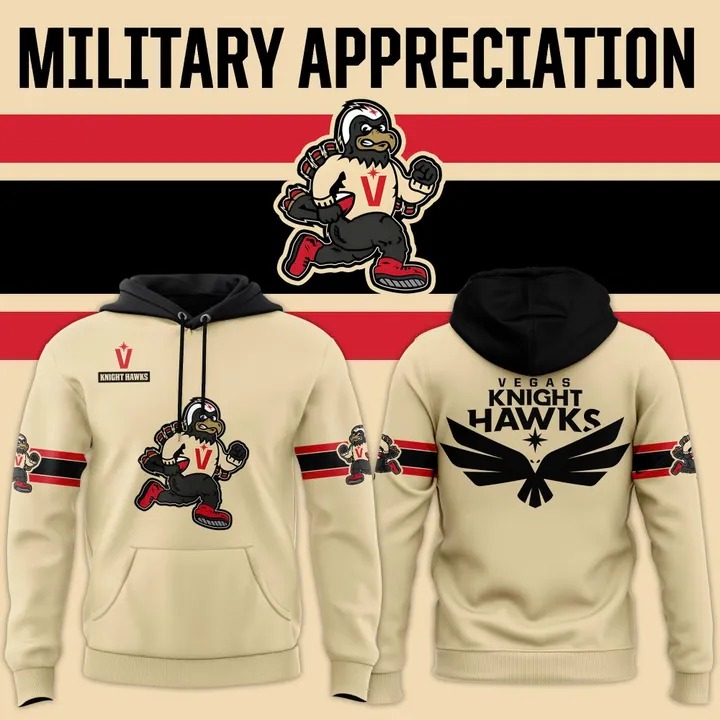 Vegas Knight Hawks 2025 Military Night Hoodie Best Football Coach Gift Ideas