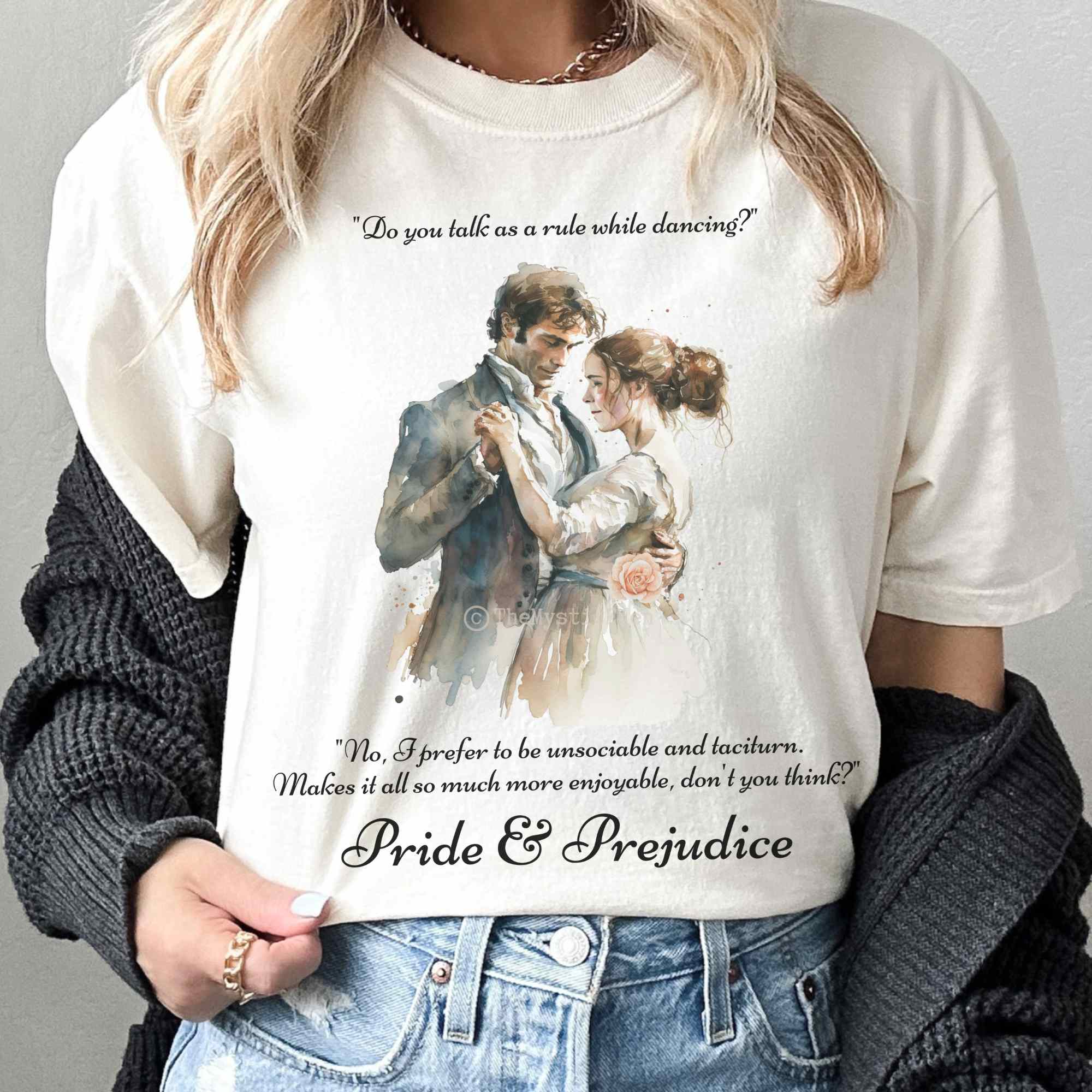 Vintage Pride & Prejudice T-Shirt Gift For Girl