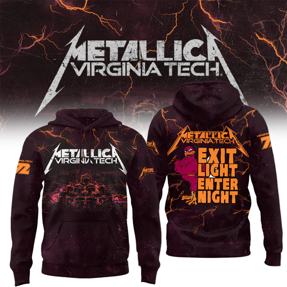 Virginia Tech Hokies Metallica Hoodie Unique Gifts For Football Lovers