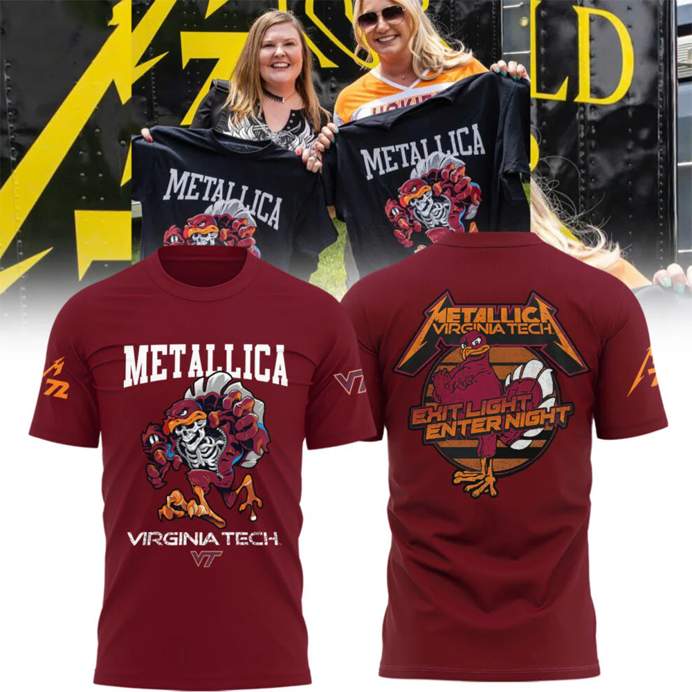Virginia Tech Hokies Metallica Shirt Unique Gifts For Football Lovers