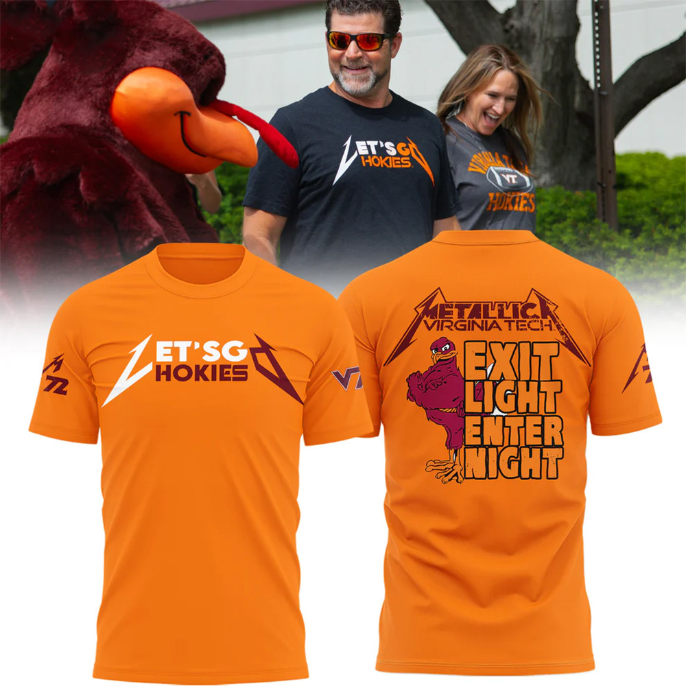 Virginia Tech Hokies Metallica T-Shirt Best Gifts For Music Lovers