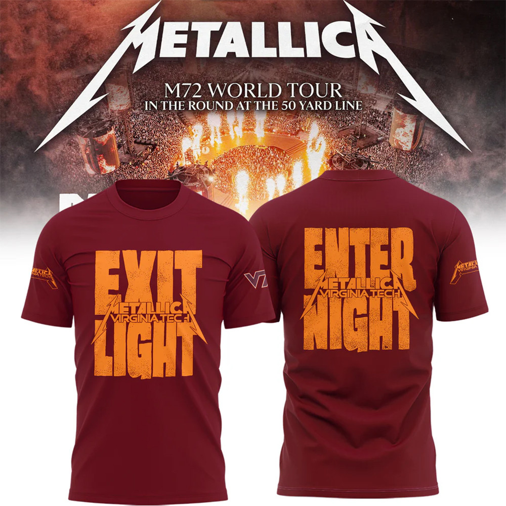 Virginia Tech Hokies Metallica T-Shirt Football Related Gifts