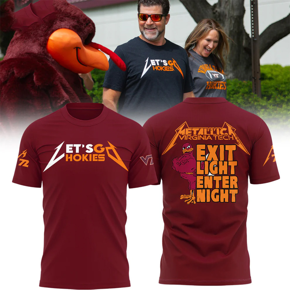 Virginia Tech Hokies Metallica T-Shirt Gifts For Music Lovers