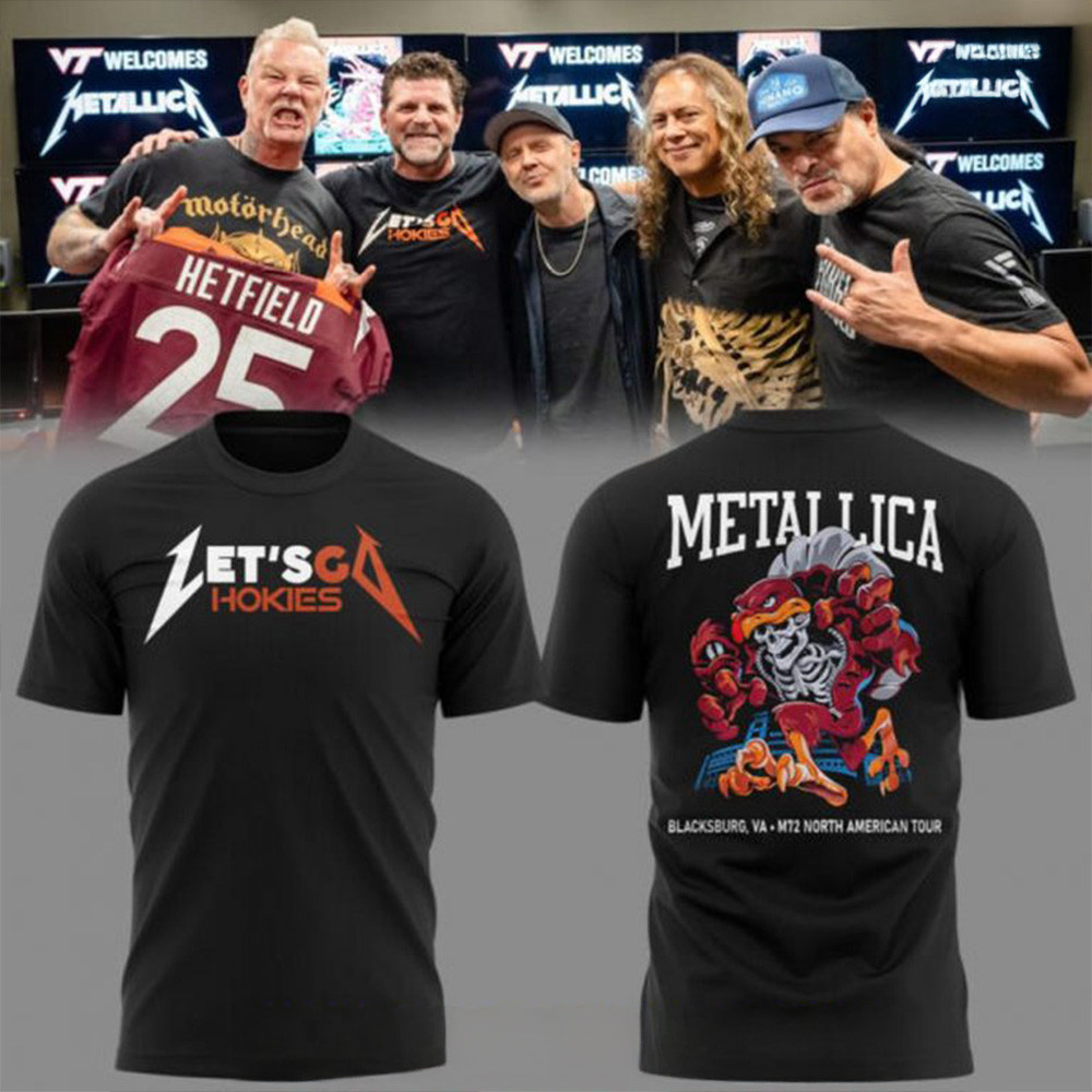 Virginia Tech Hokies Music Concert Night 2025 Black Shirt Metallica Virginia Tech Merch T-Shirt