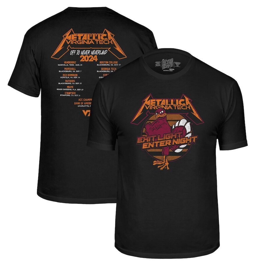 Virginia Tech Metallica M72 World Tour 2025 Music Concert Black Shirt Perfect Gift For Music Fans