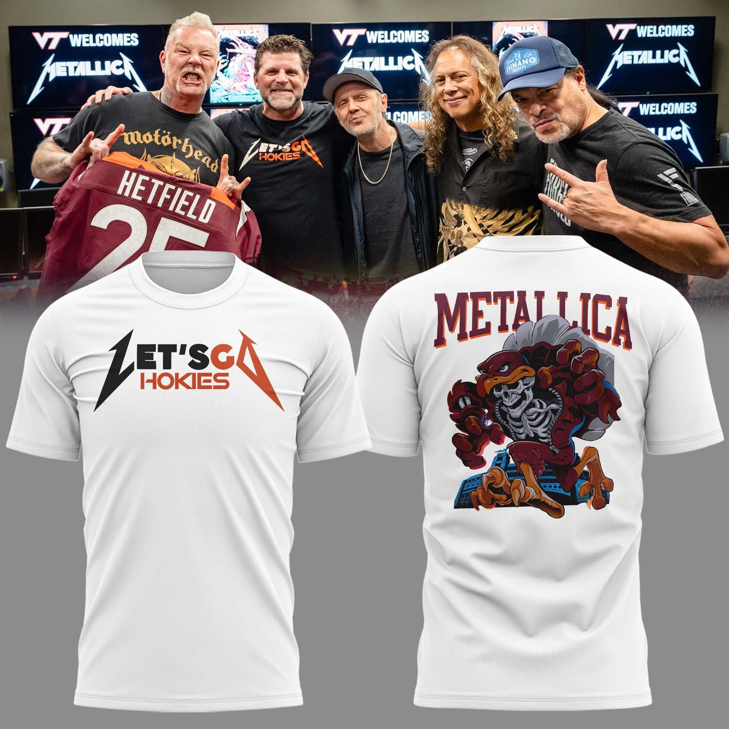 Virginia Tech Metallica M72 World Tour 2025 Music Concert White Tshirt Perfect Gift For Music Fans