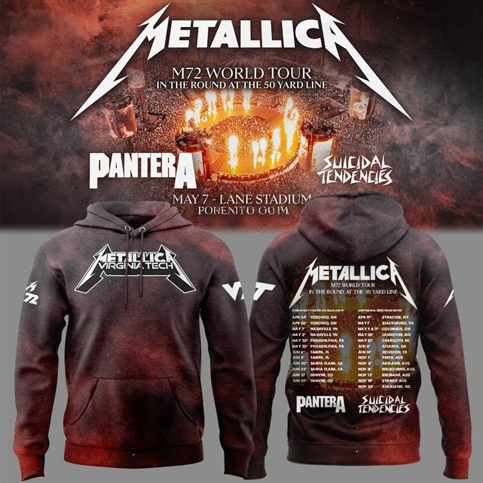 Virginia Tech Metallica World Tour Hoodie FatherÃ¢â‚¬â„¢S Day Gifts Music Lover