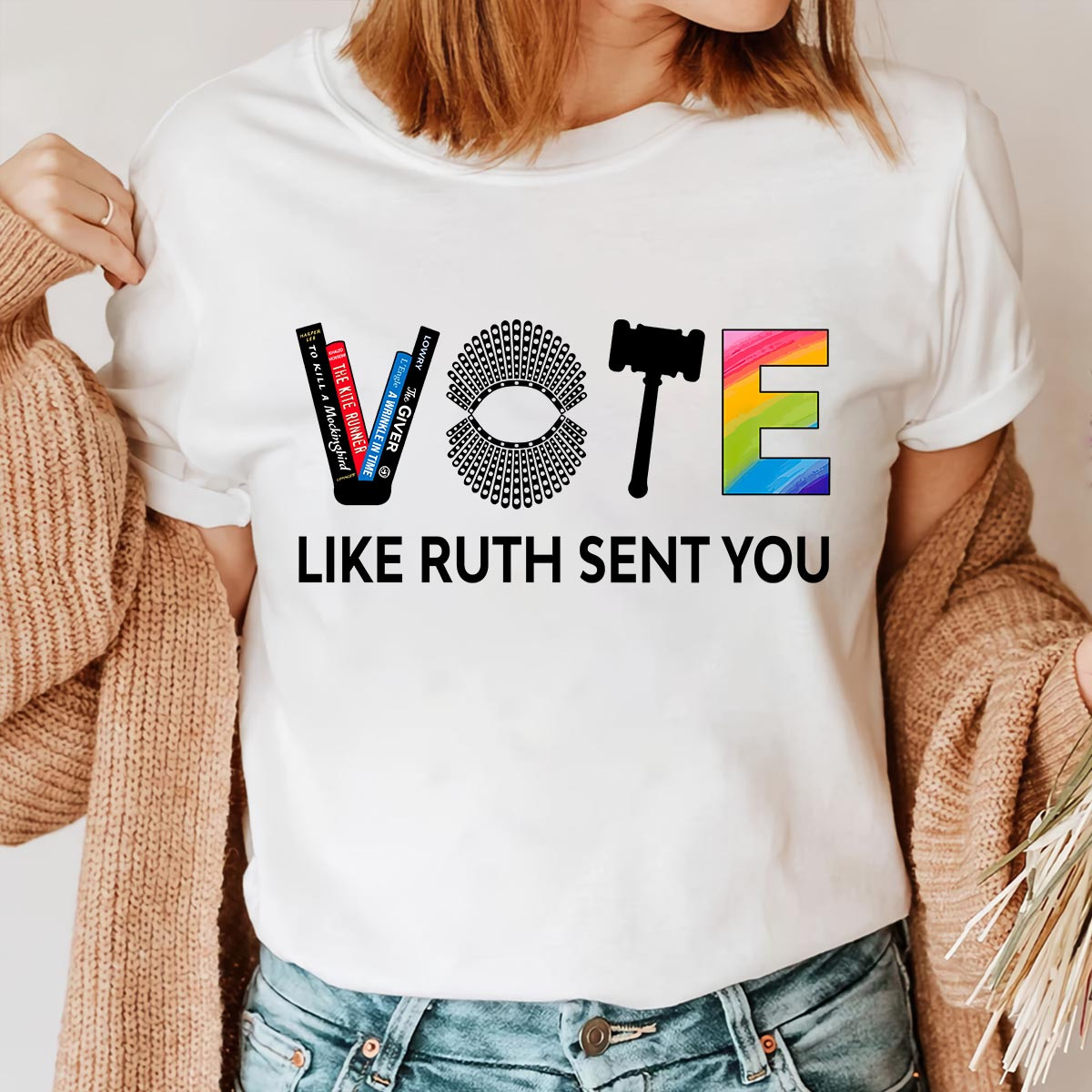Vote Like Ruth Sent You T-Shirt Stocking Stuffers For Mom