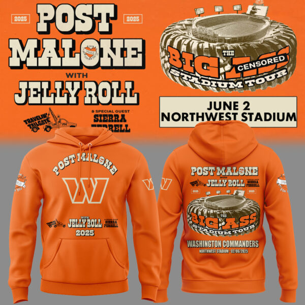 Washington Commanders Post Malone With Jelly Roll Hoodie Gifts To Give Football Players
