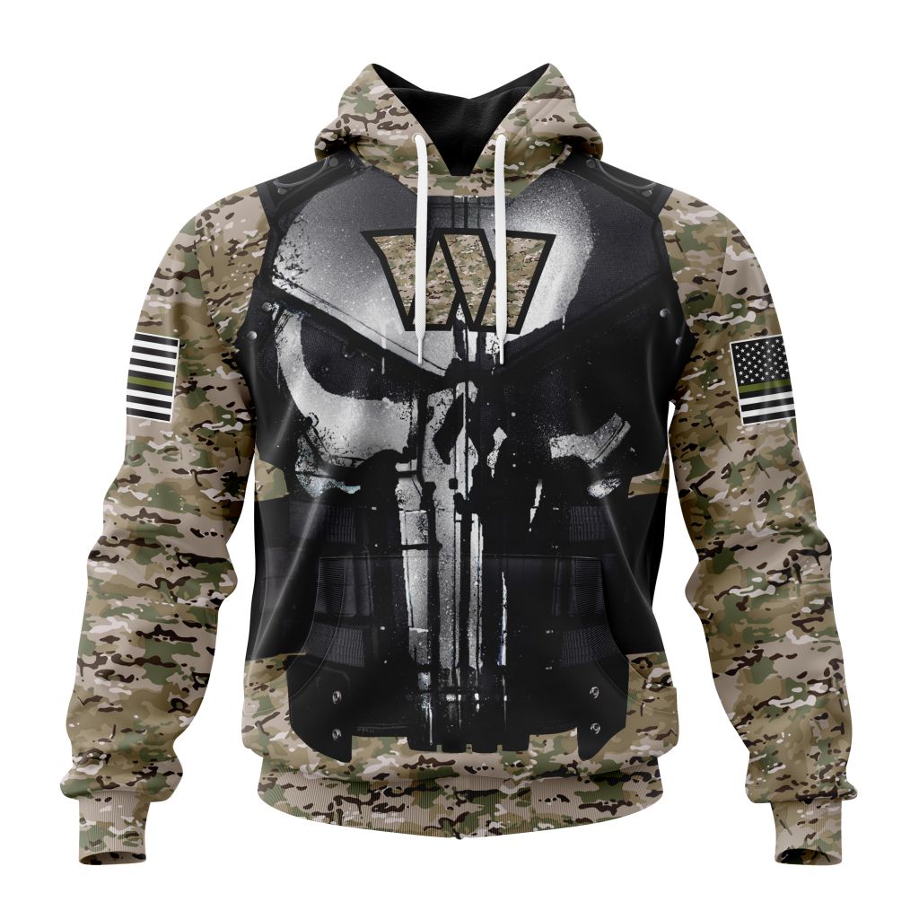 Washington Commanders Punisher Amor NFL Football Team Hoodie