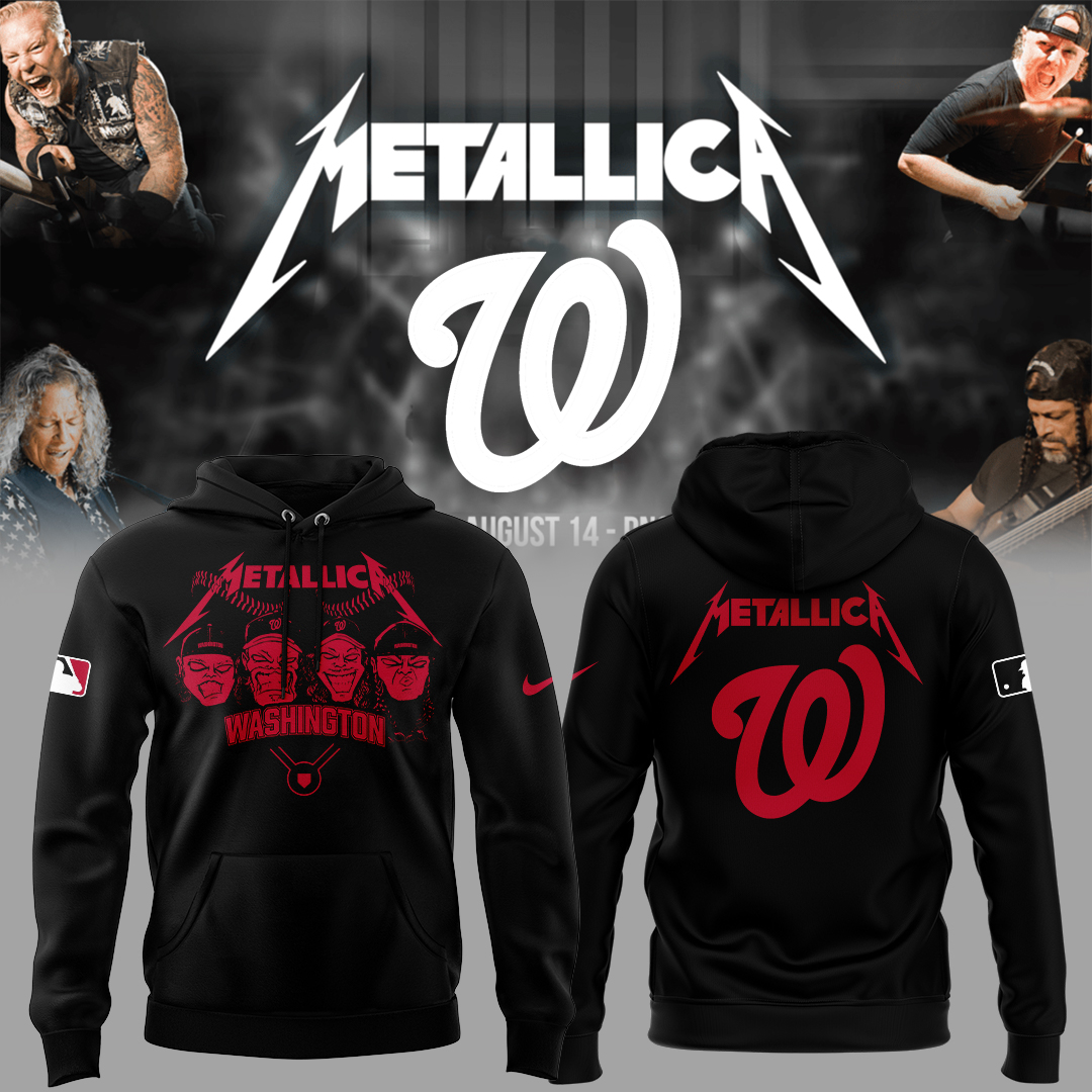 Washington Nationals Baseball Metallica Night Hoodie Baseball Fans Gifts